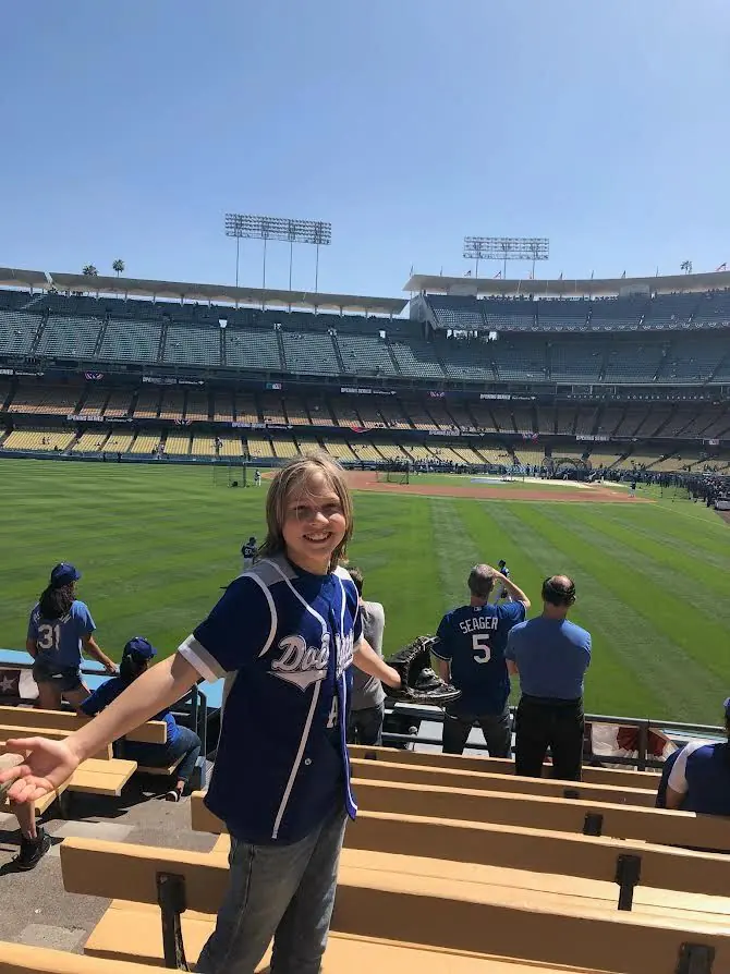 At the ballpark.