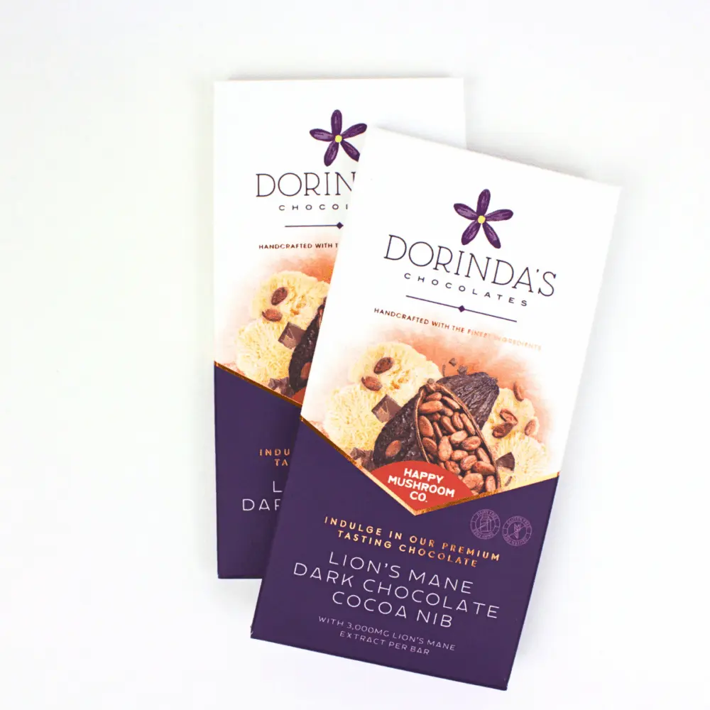 Lion’s Mane Dark Chocolate Cocoa Nib